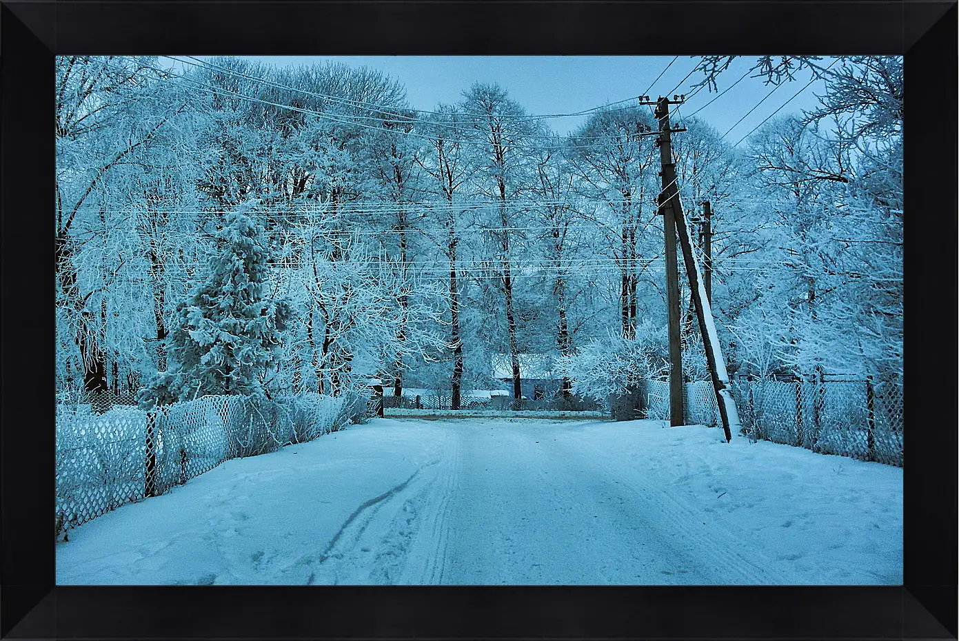 Картина в раме - Зима