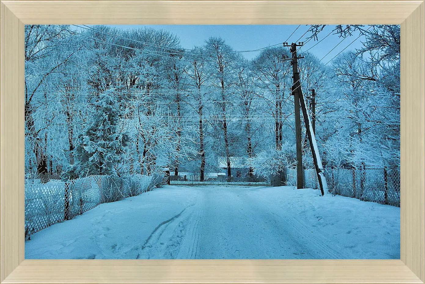 Картина в раме - Зима