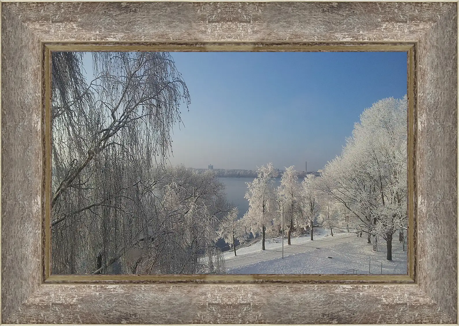 Картина в раме - Зима