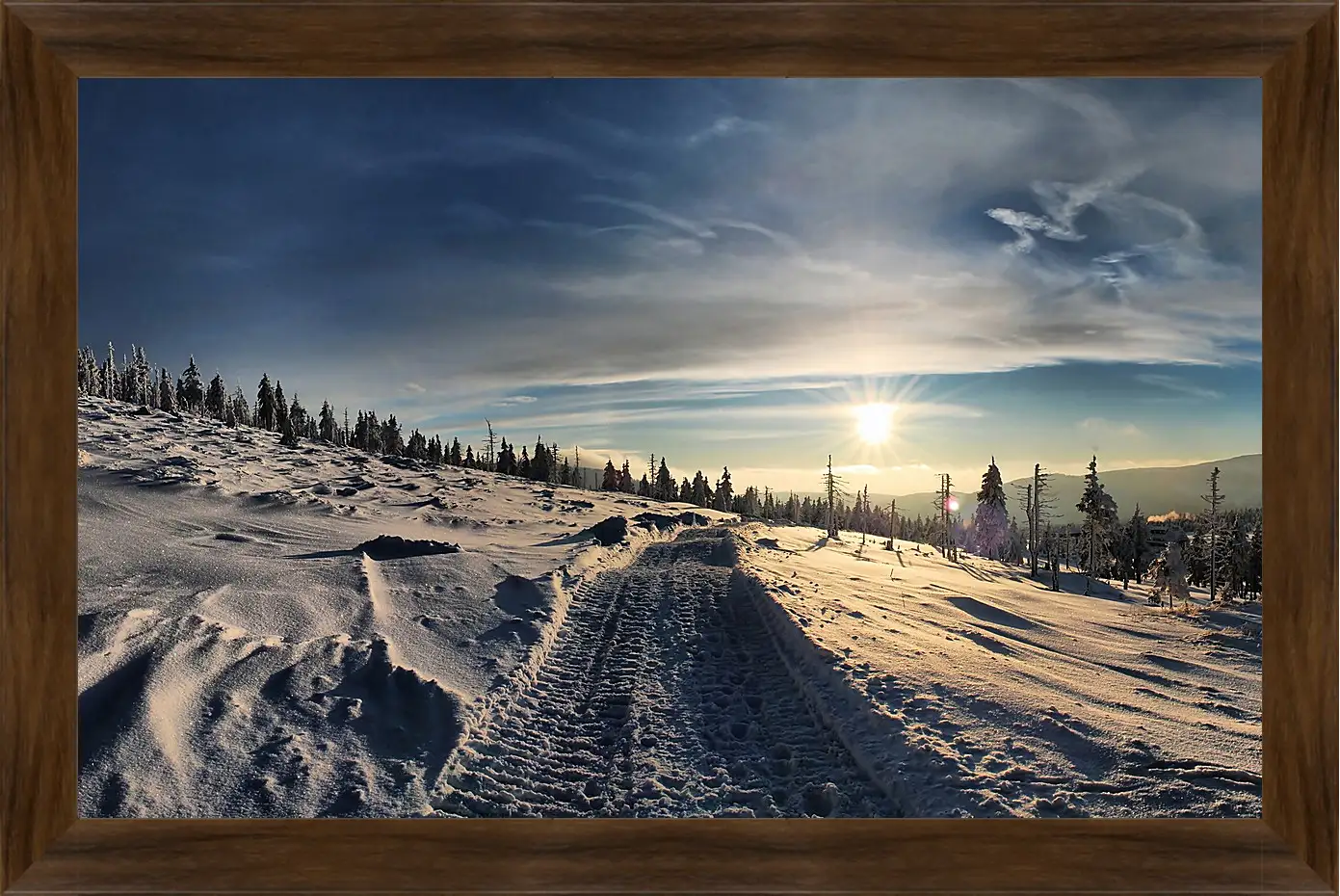 Картина в раме - Зима