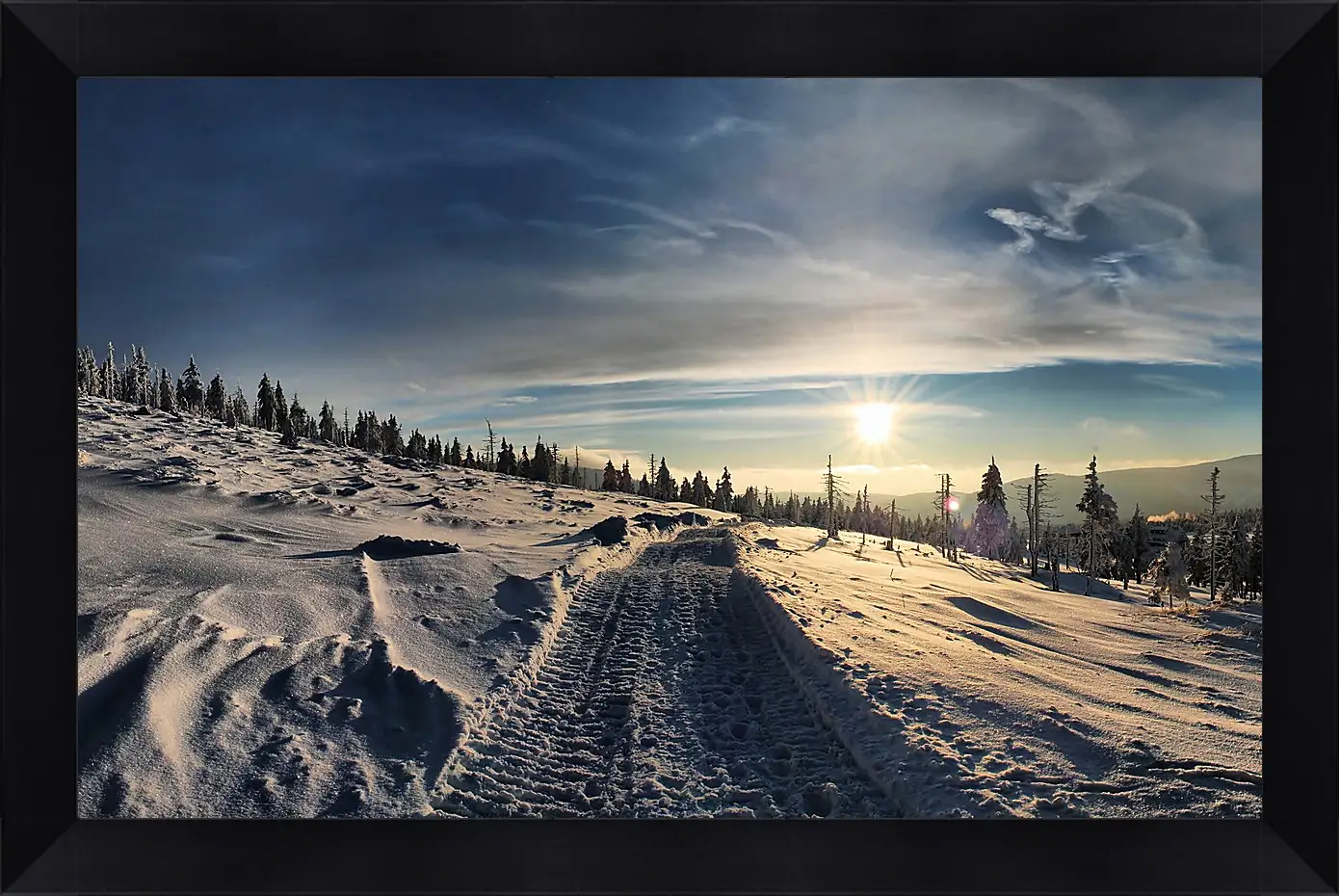 Картина в раме - Зима