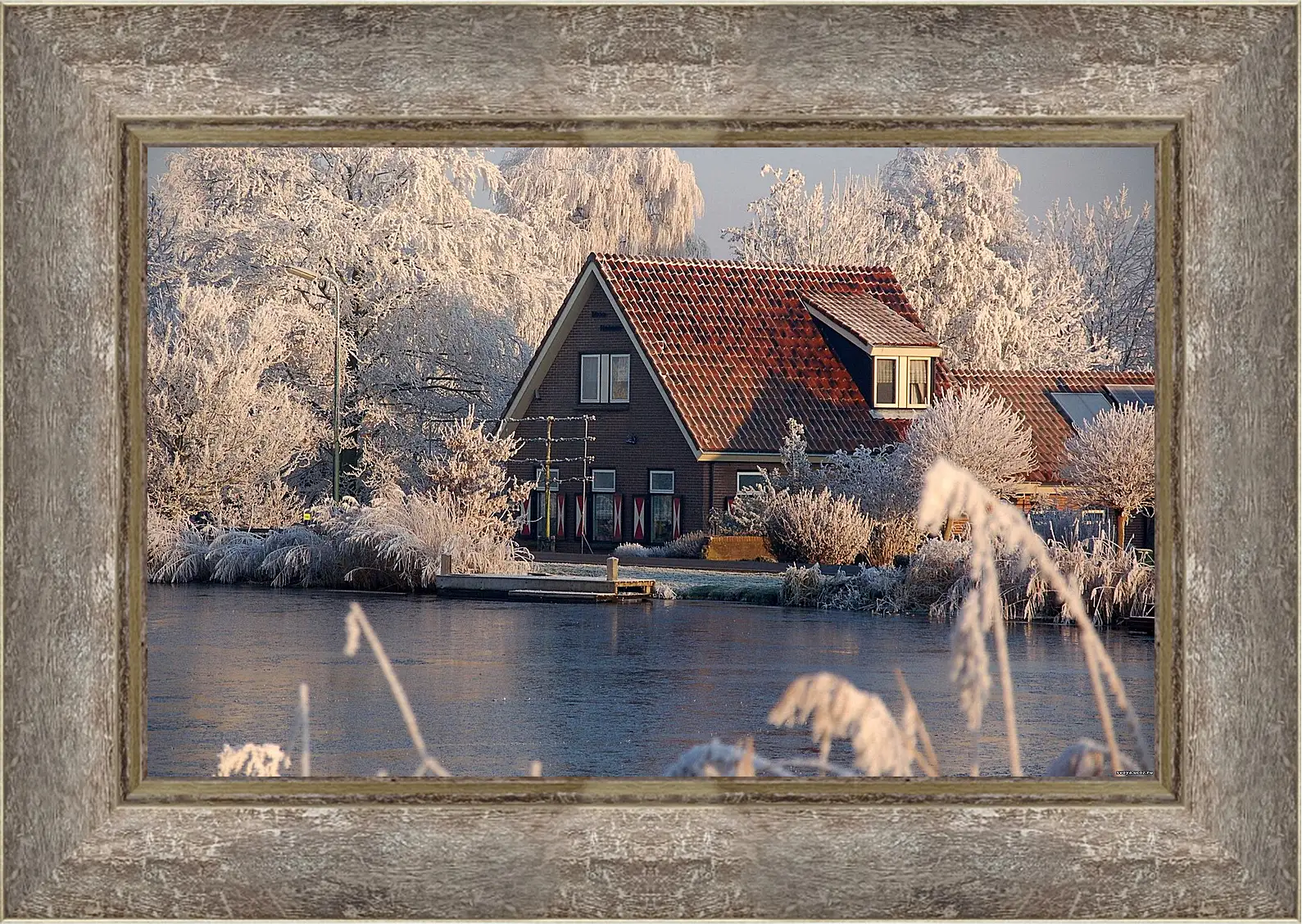Картина в раме - Зима