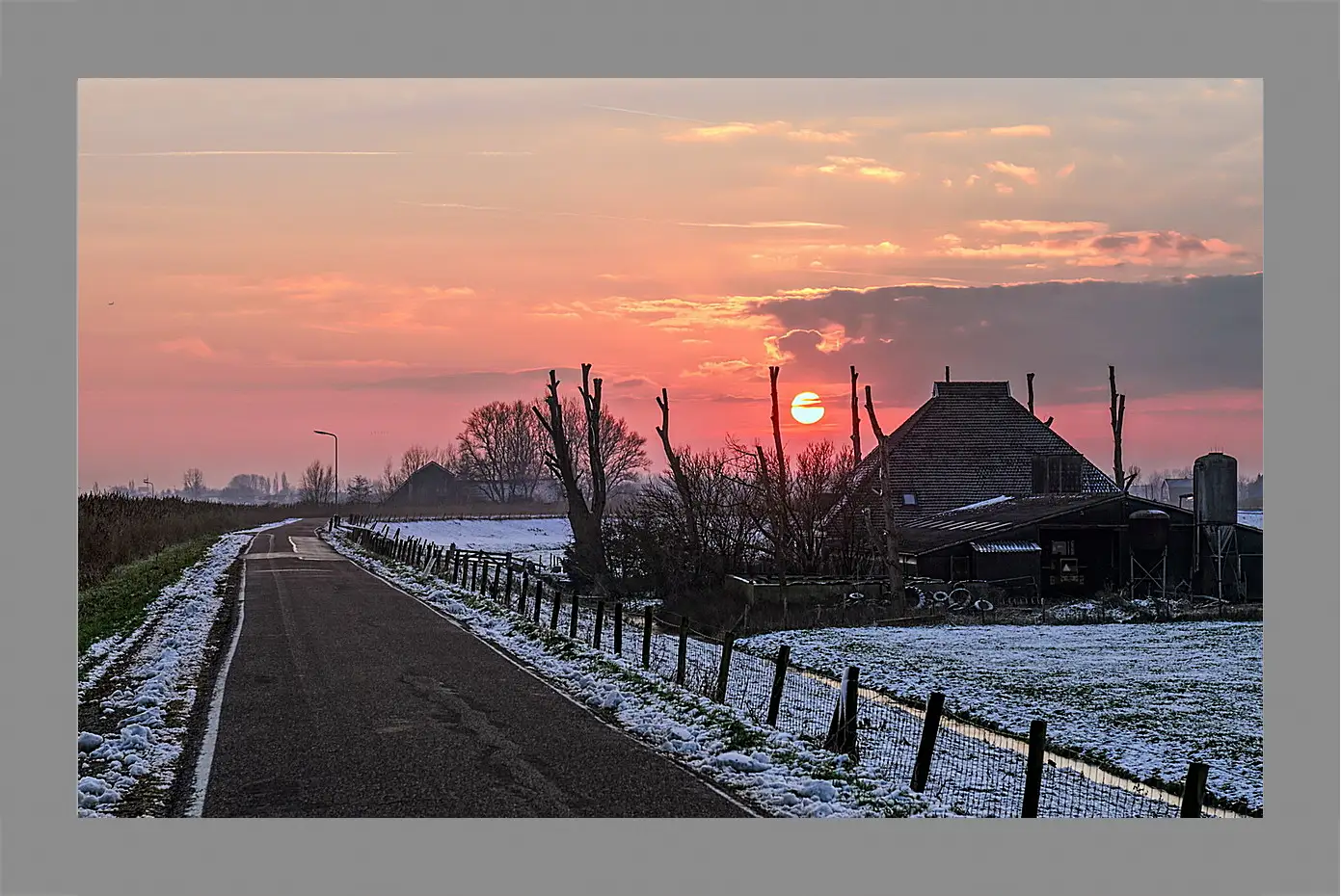 Картина в раме - Зима