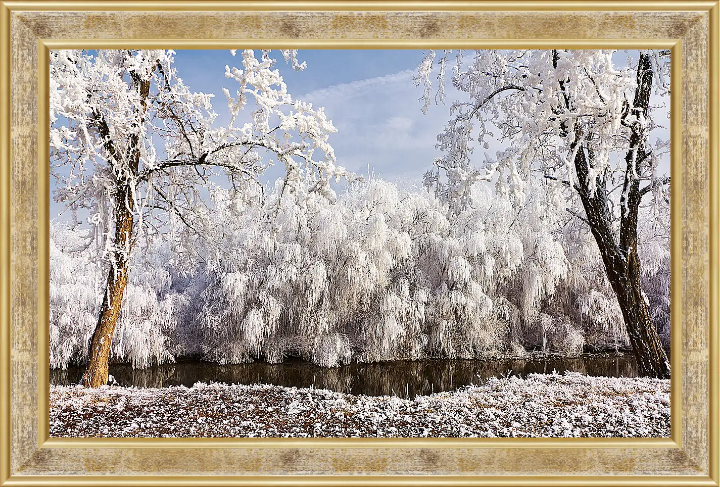 Картина в раме - Зима