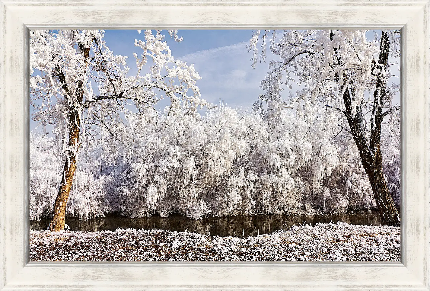 Картина в раме - Зима