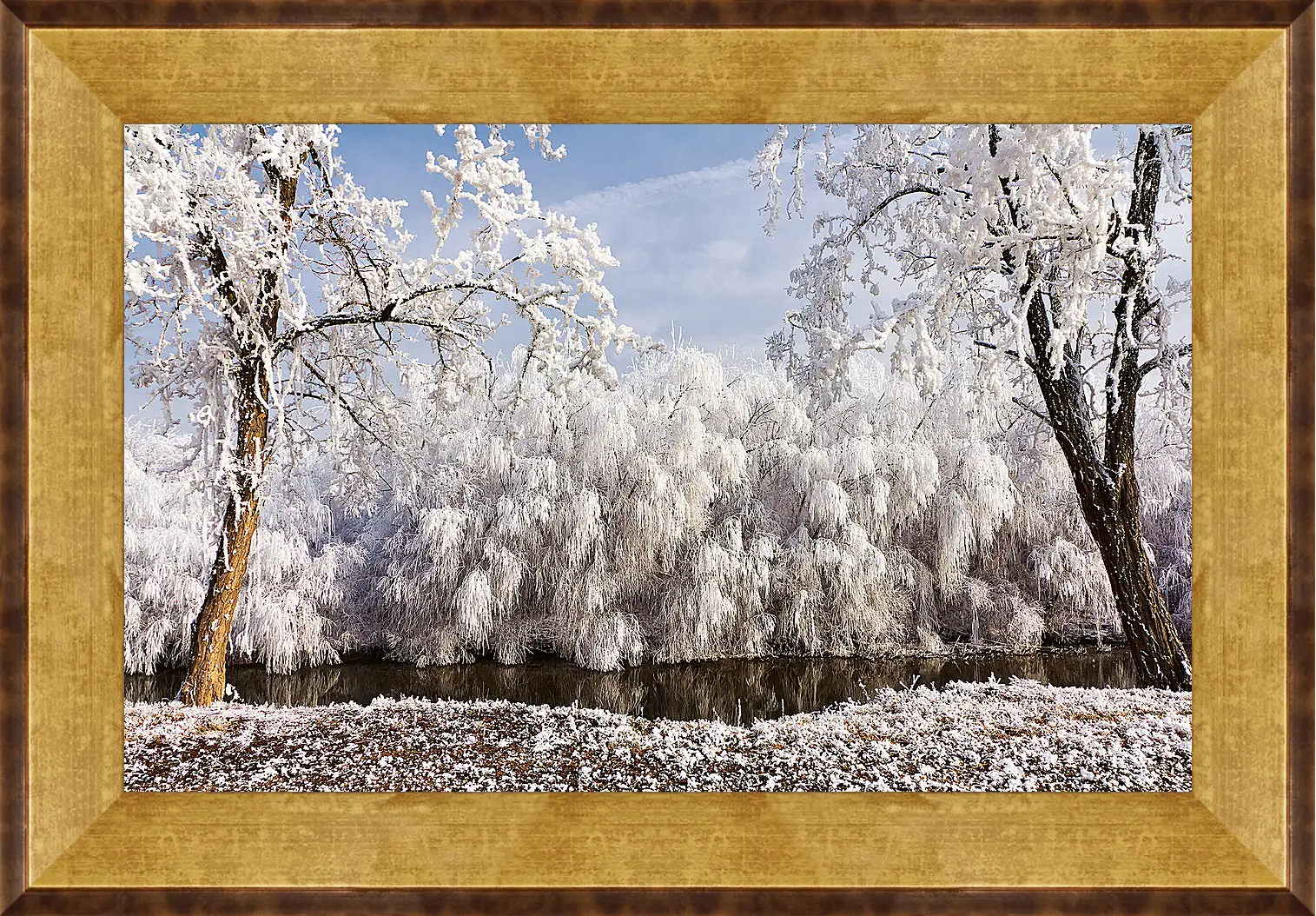 Картина в раме - Зима