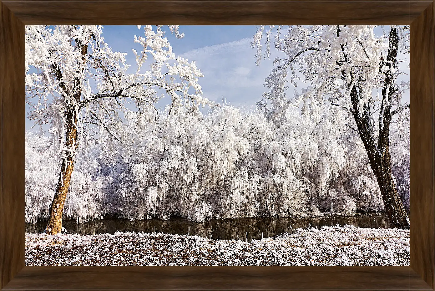 Картина в раме - Зима