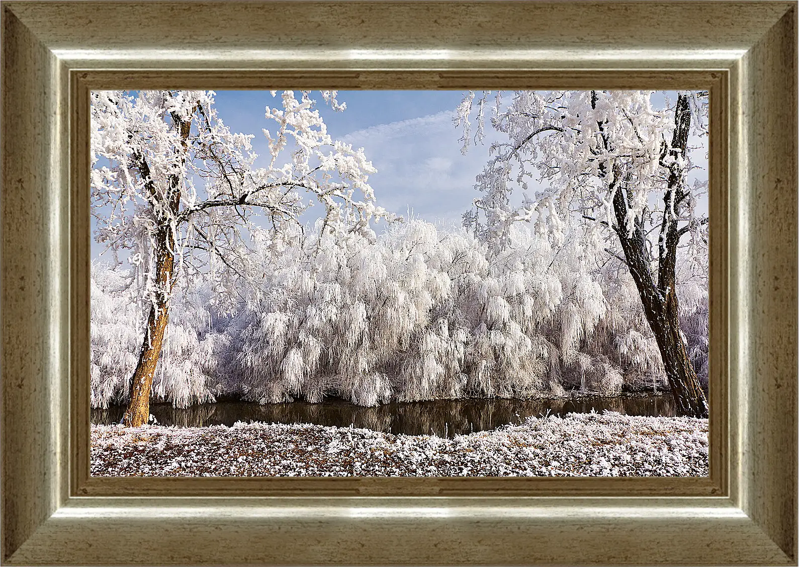 Картина в раме - Зима