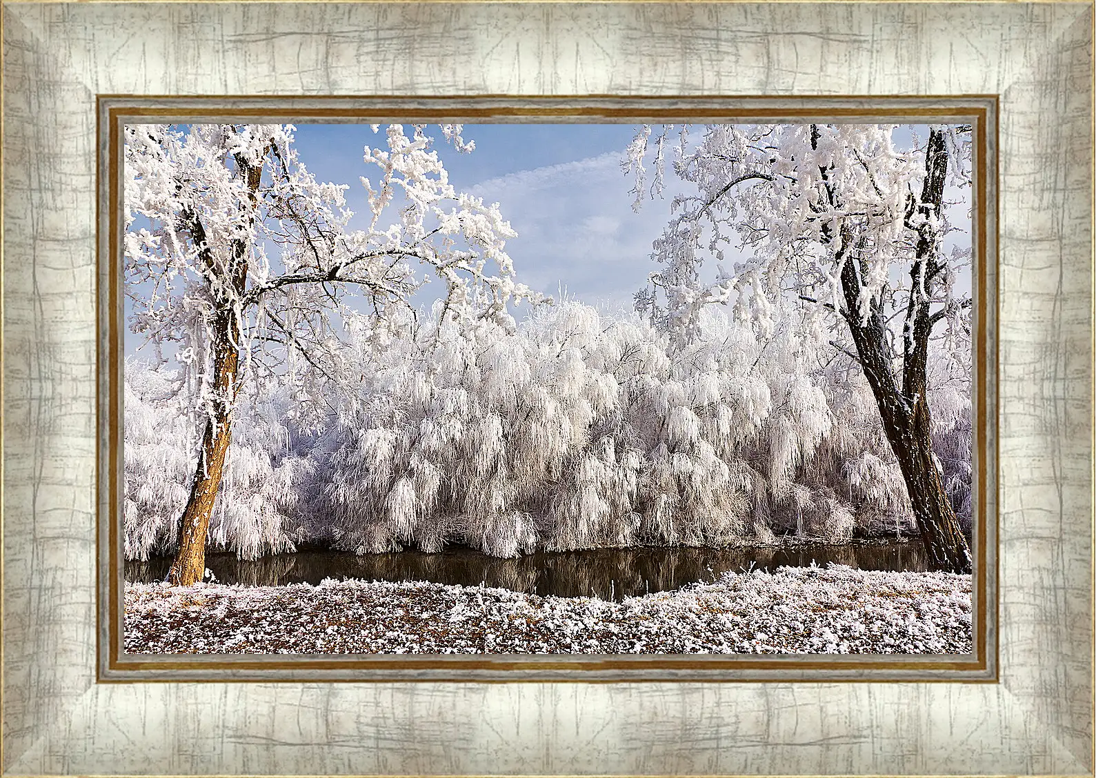 Картина в раме - Зима