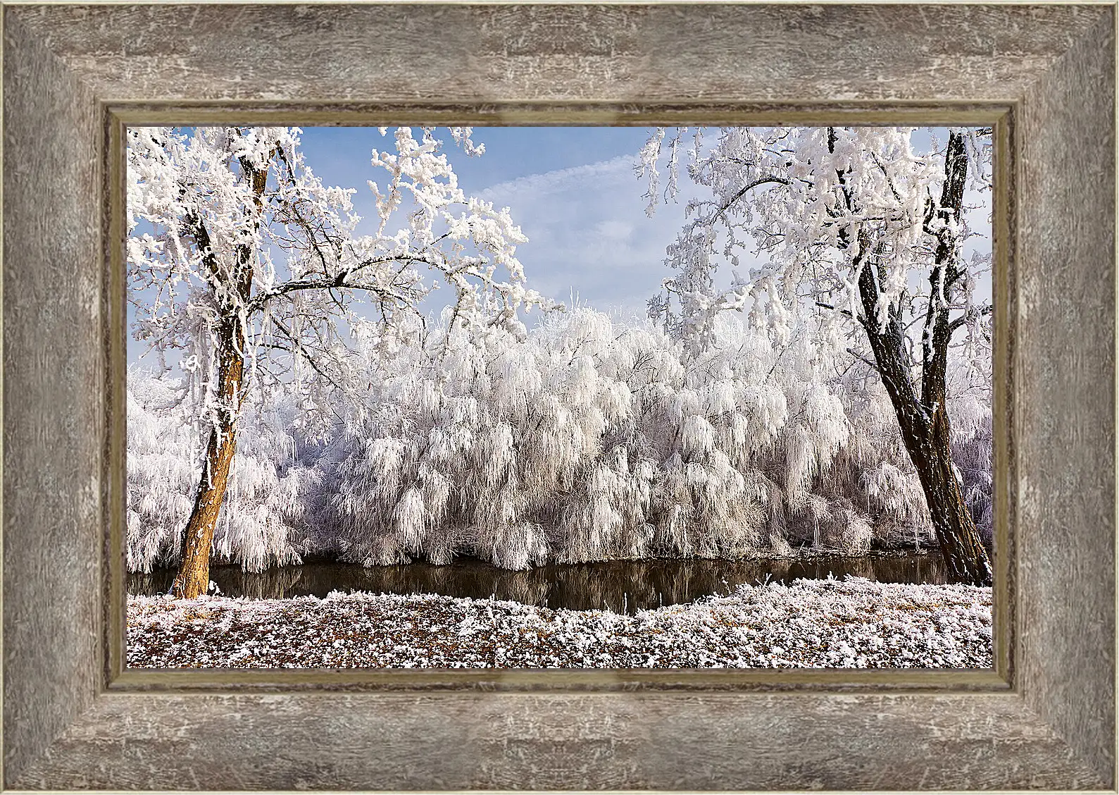 Картина в раме - Зима