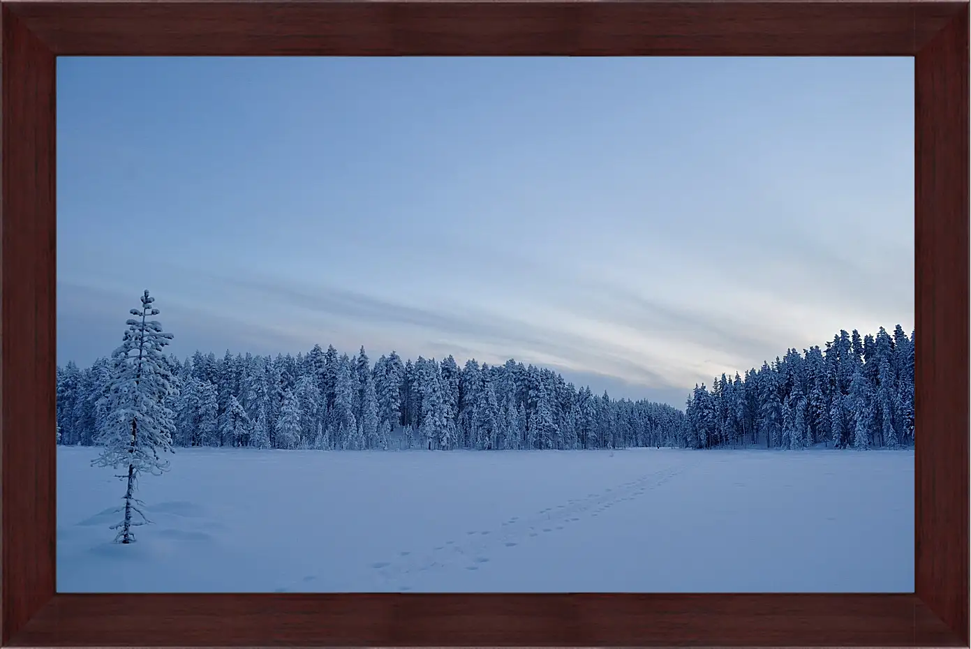 Картина в раме - Зима