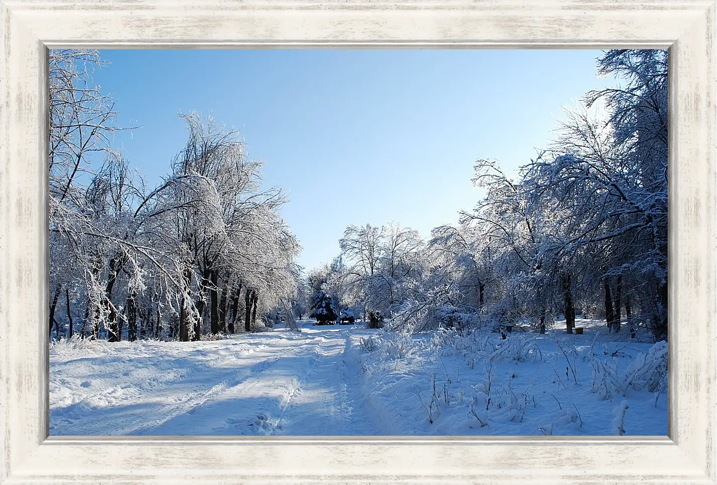 Картина в раме - Зима