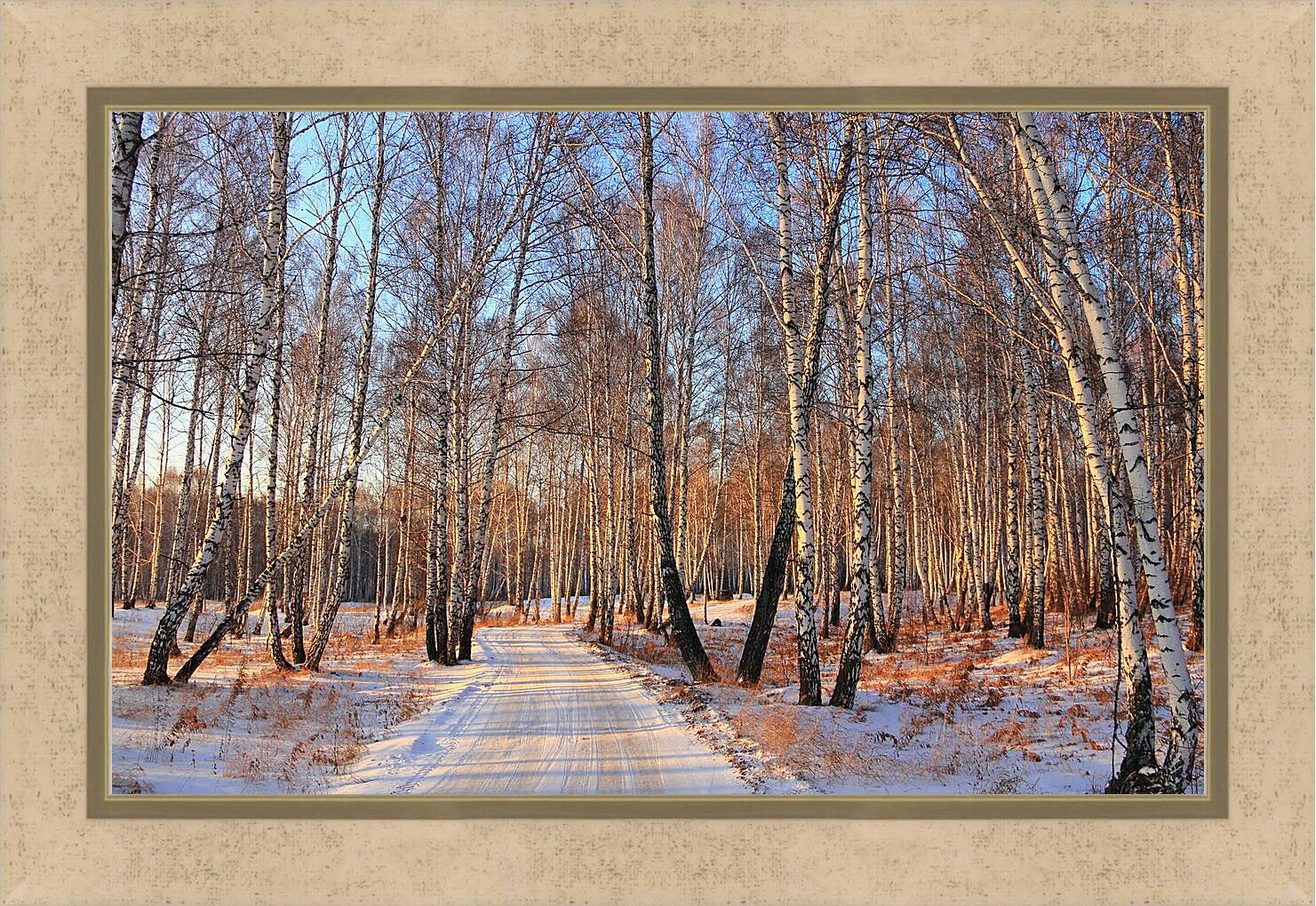 Картина в раме - Зима