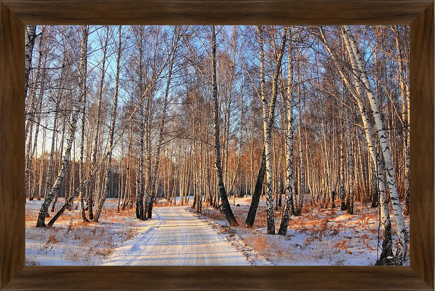 Картина в раме - Зима