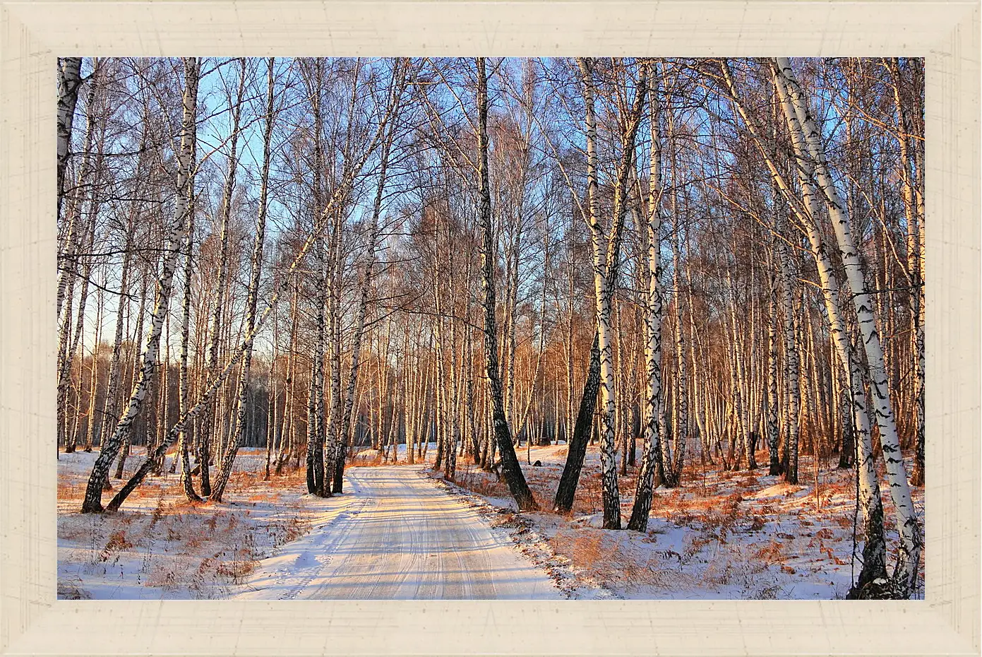 Картина в раме - Зима