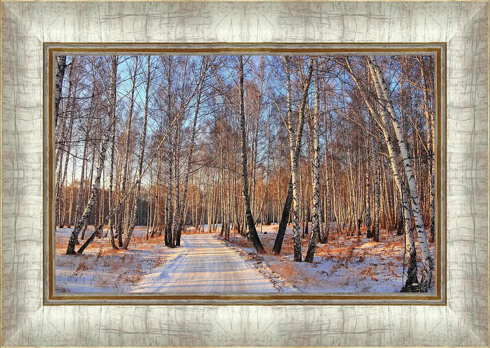 Картина в раме - Зима