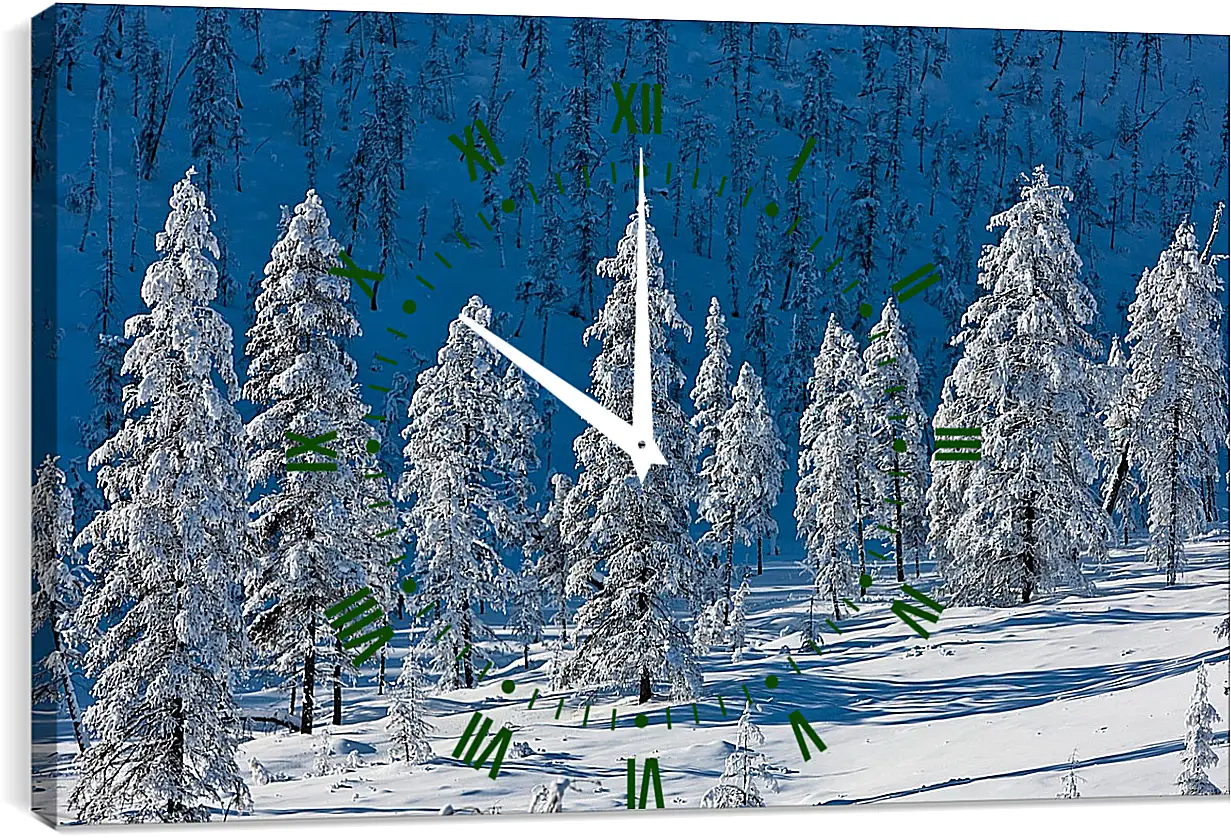 Часы картина - Зима