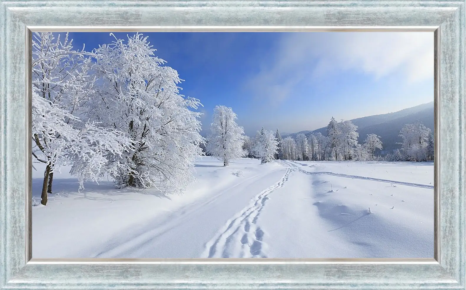 Картина в раме - Зима