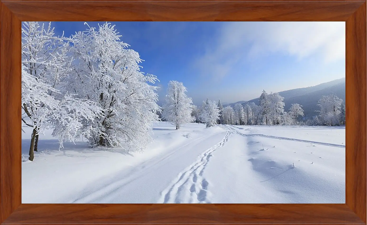 Картина в раме - Зима