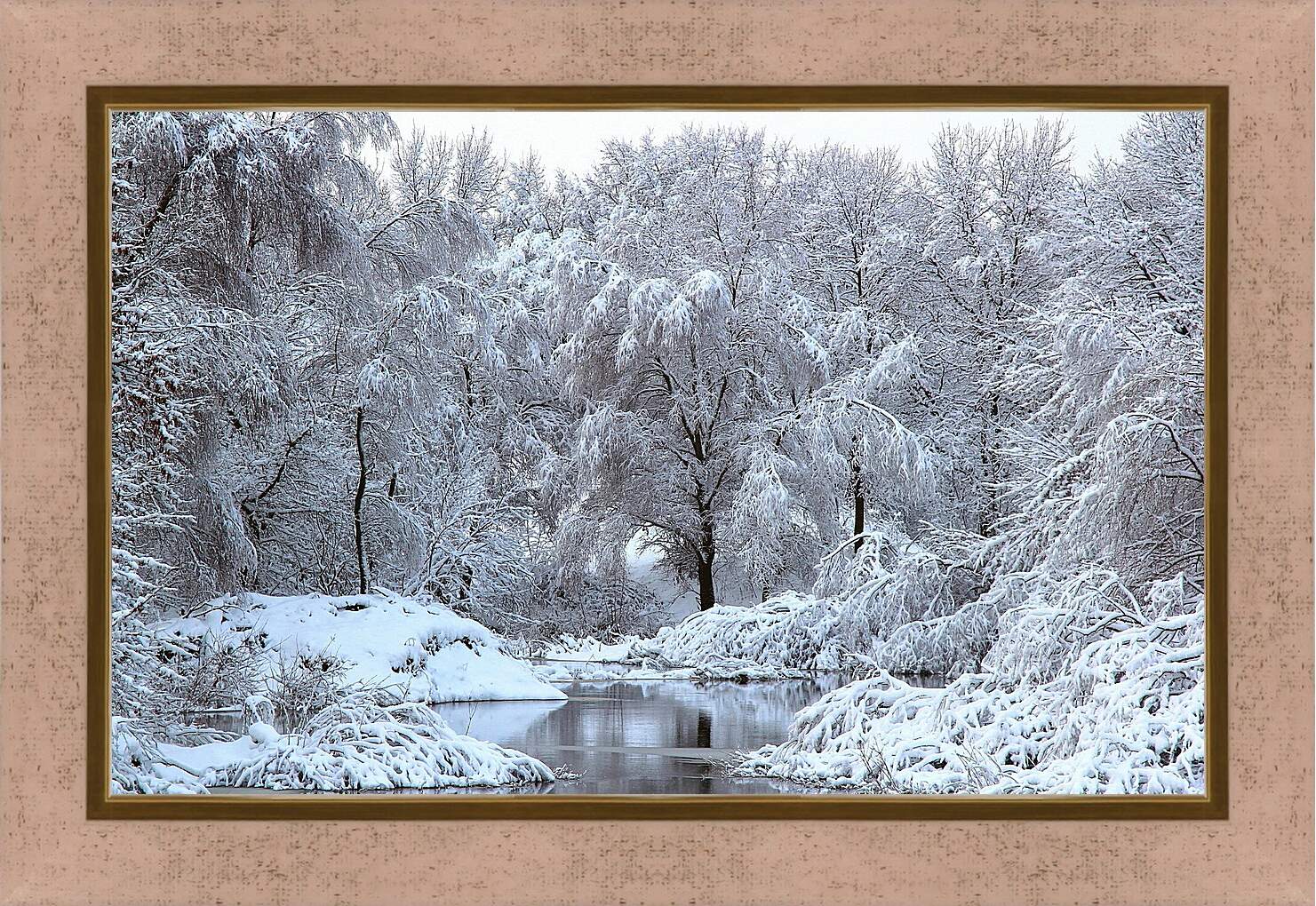 Картина в раме - Зима