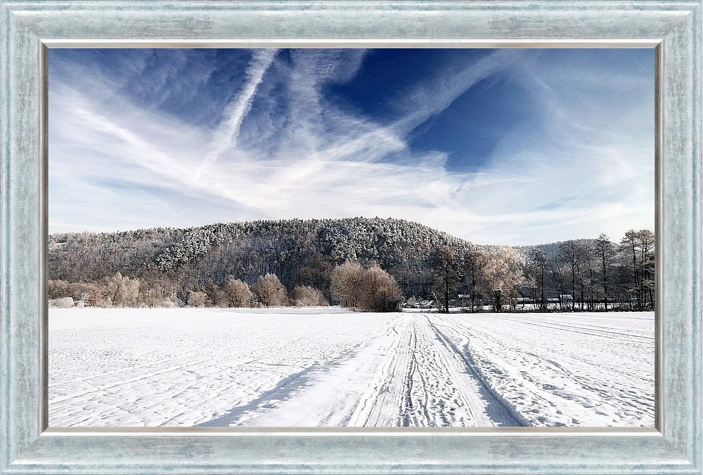 Картина в раме - Зима