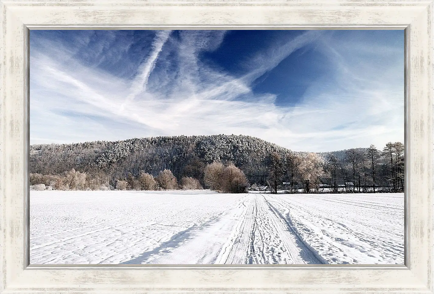 Картина в раме - Зима