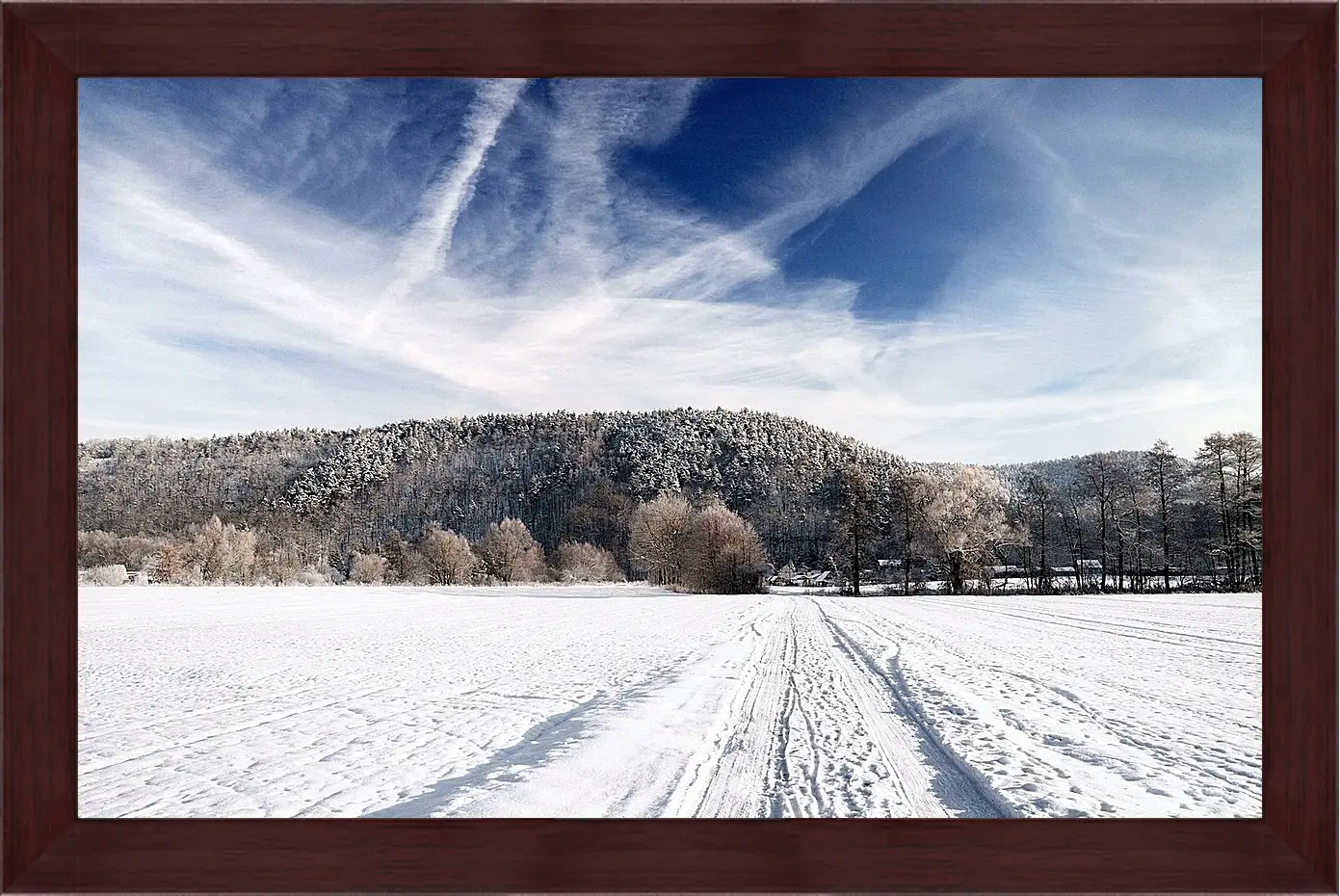 Картина в раме - Зима