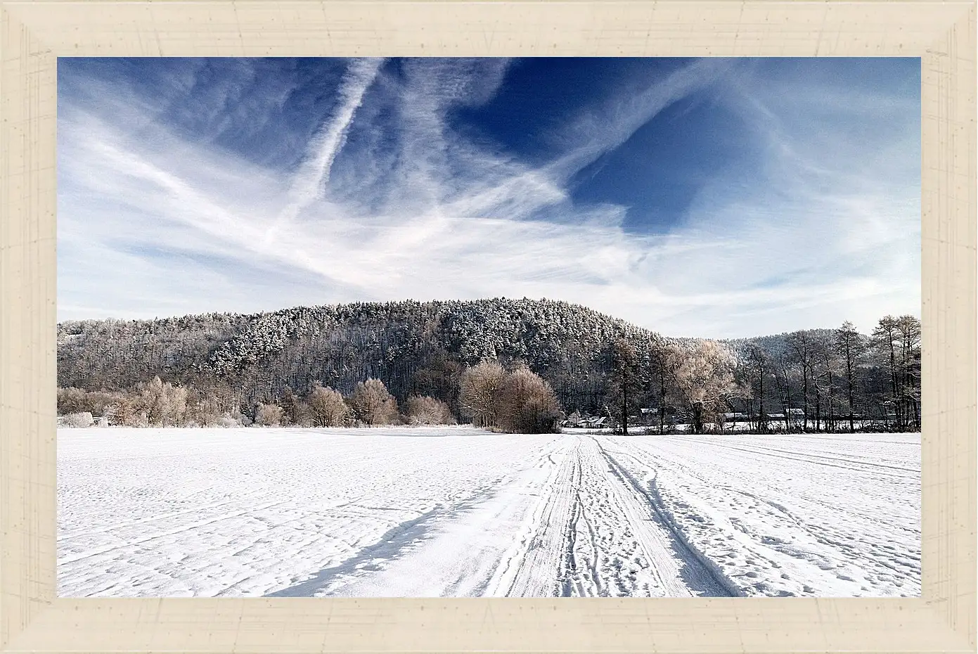 Картина в раме - Зима