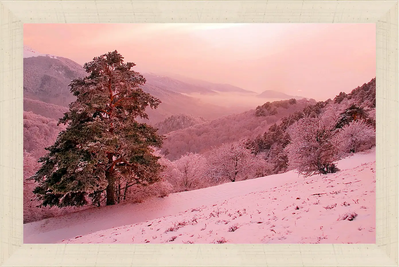 Картина в раме - Зима