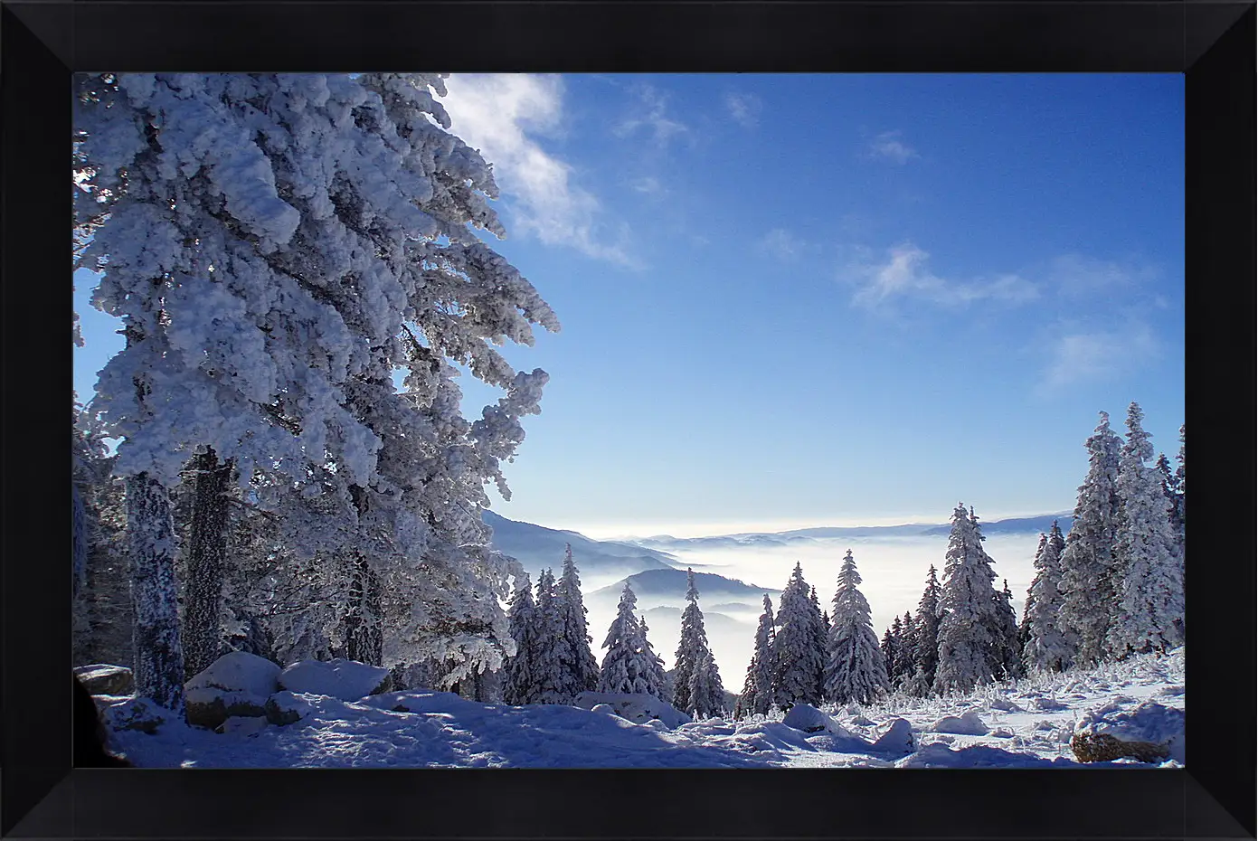 Картина в раме - Зима