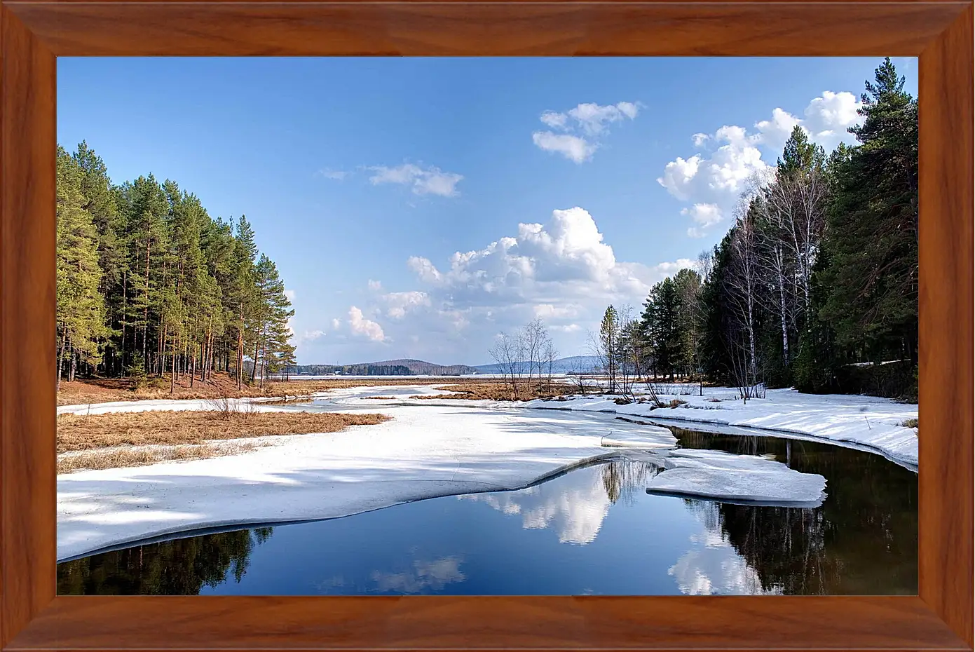 Картина в раме - Зима