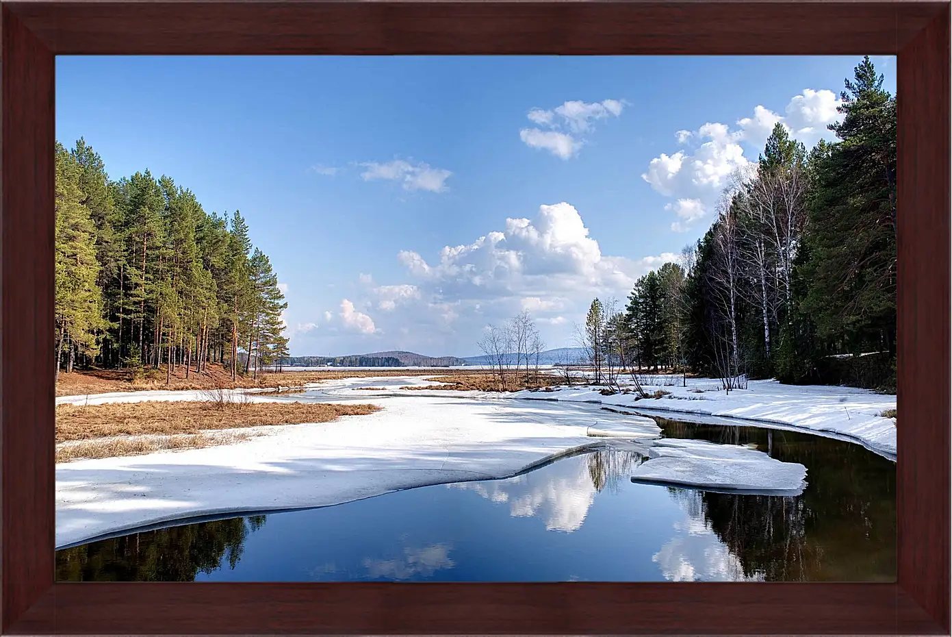 Картина в раме - Зима