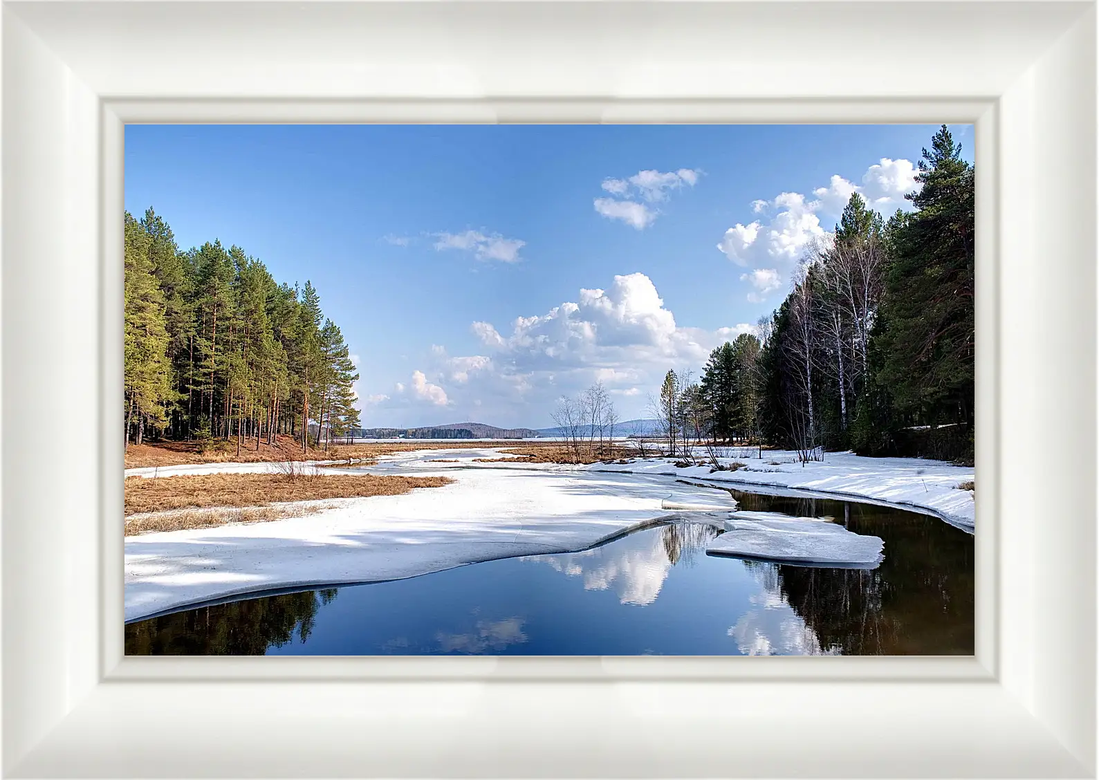 Картина в раме - Зима