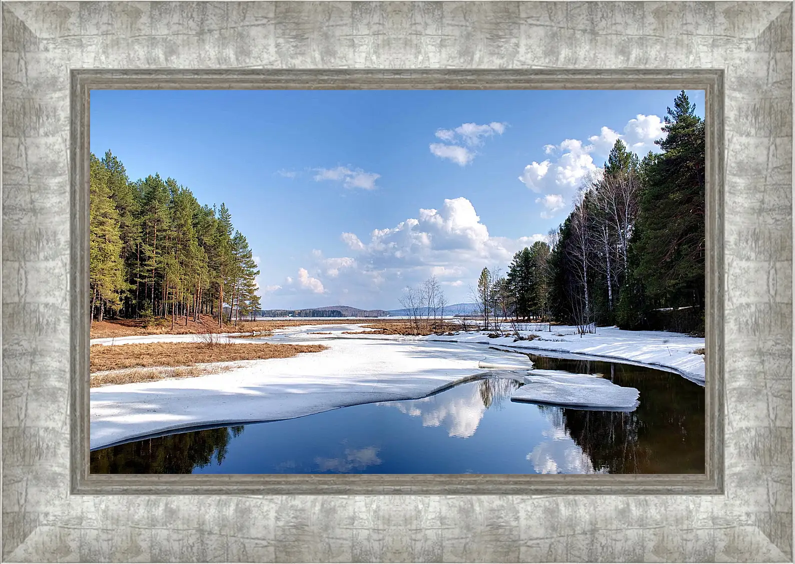 Картина в раме - Зима