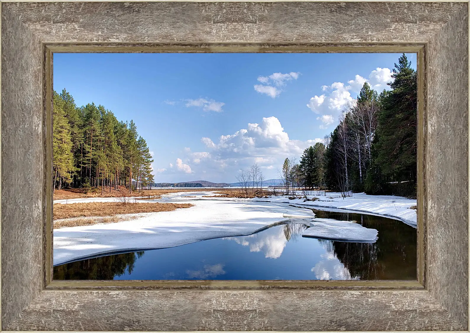 Картина в раме - Зима