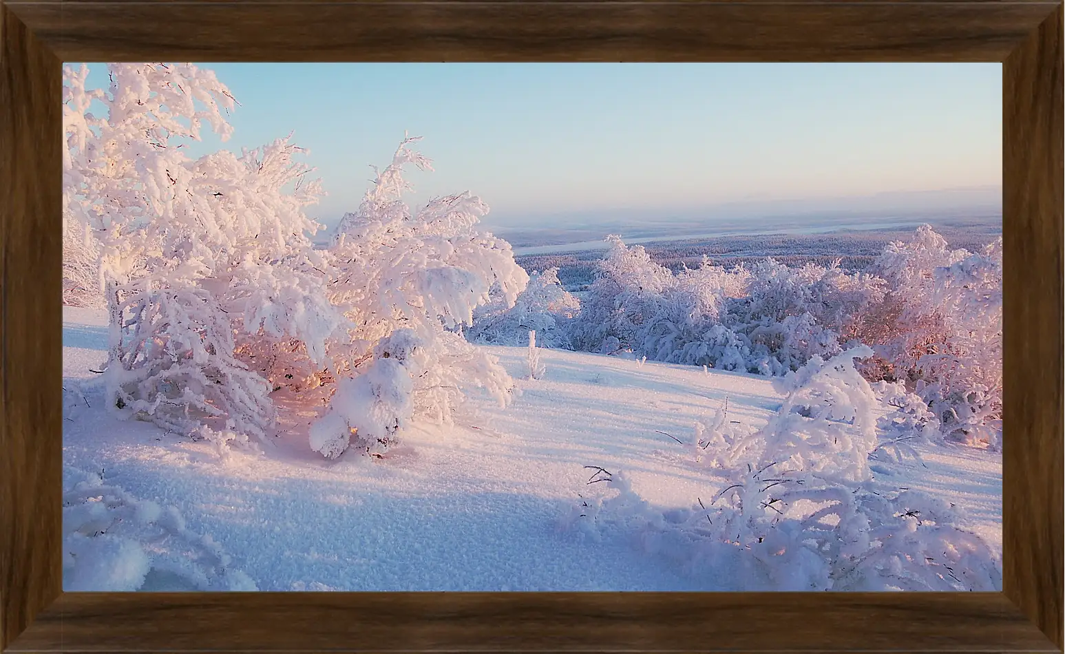 Картина в раме - Зима