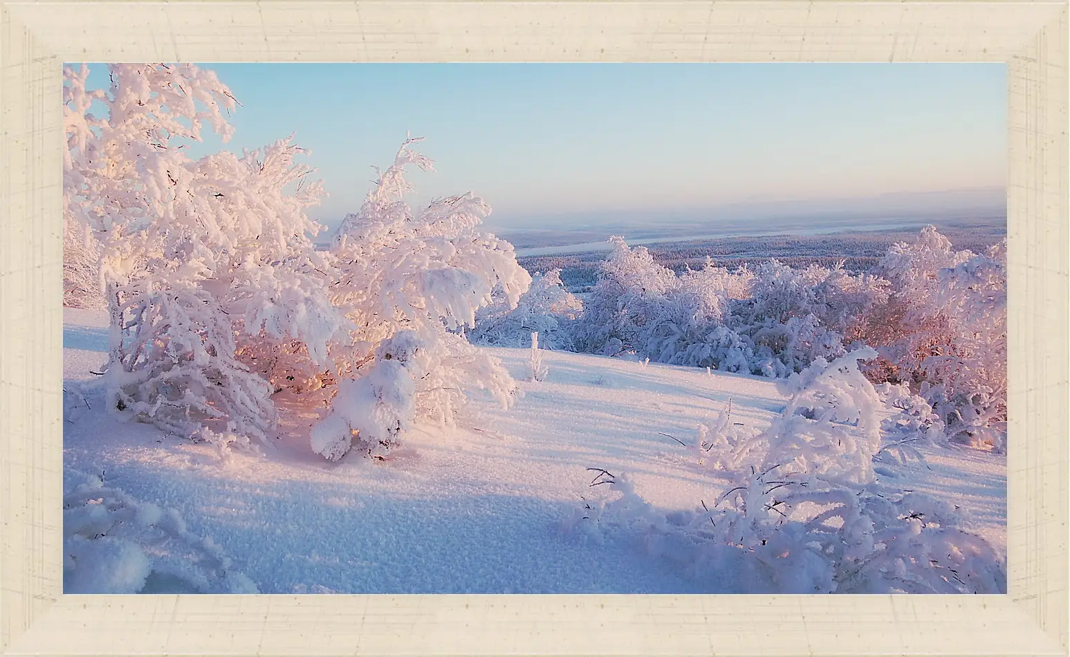 Картина в раме - Зима