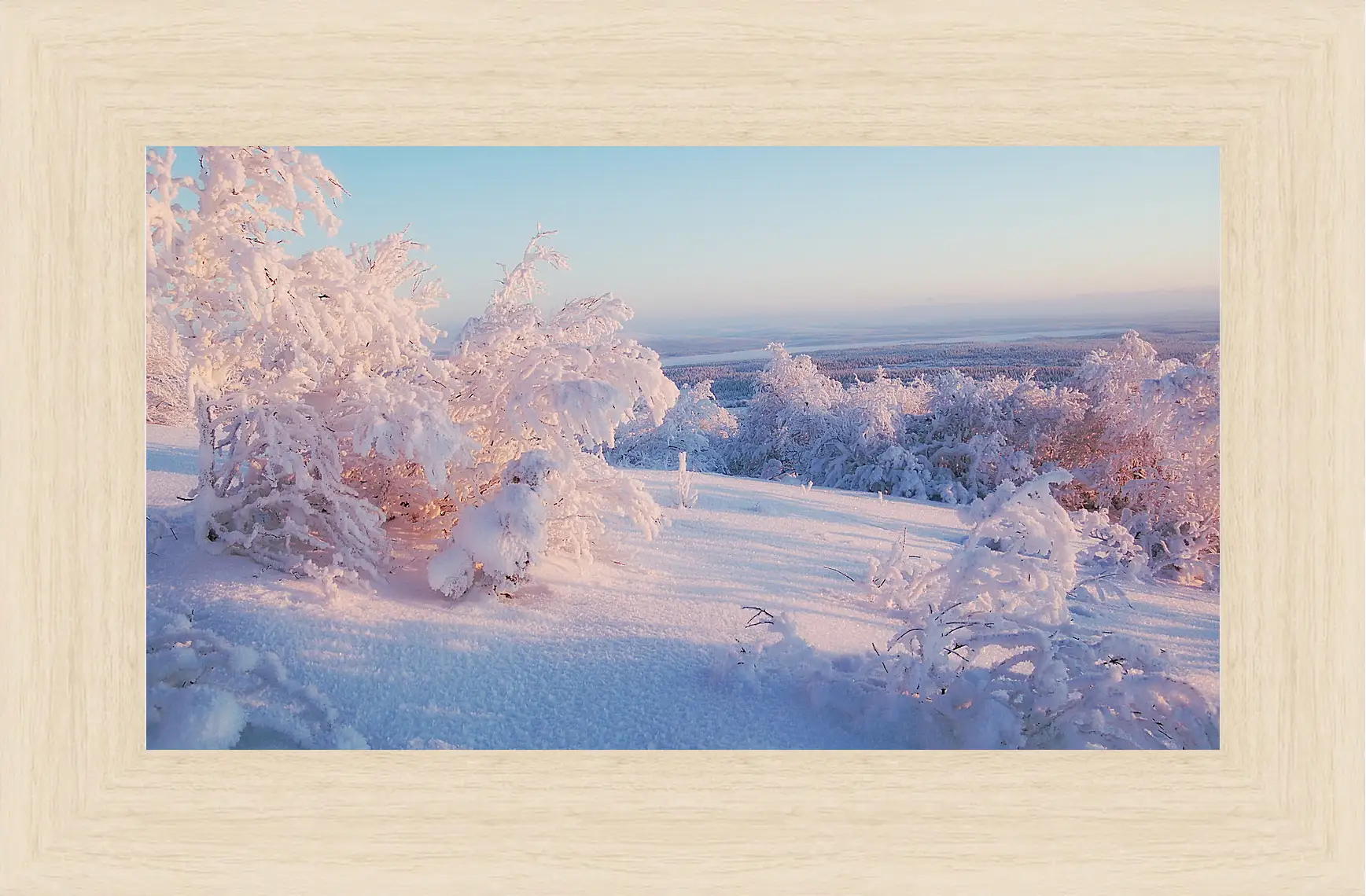 Картина в раме - Зима