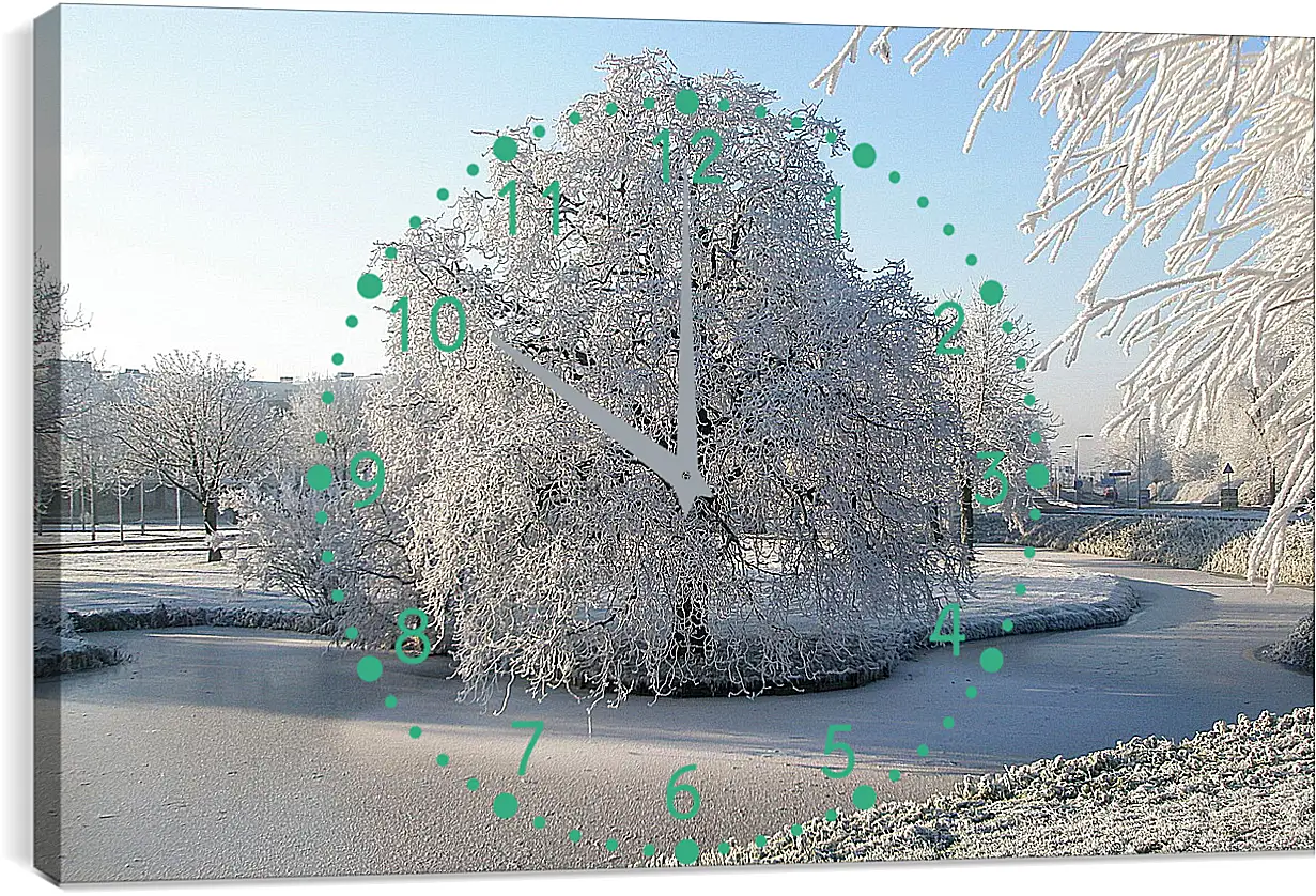 Часы картина - Зима