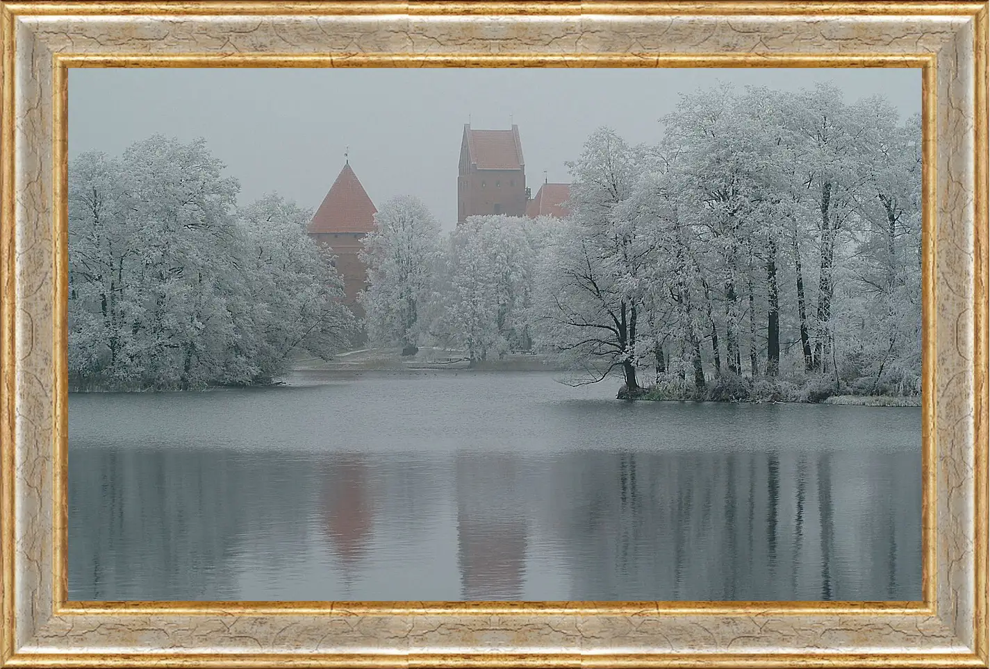 Картина в раме - Зима