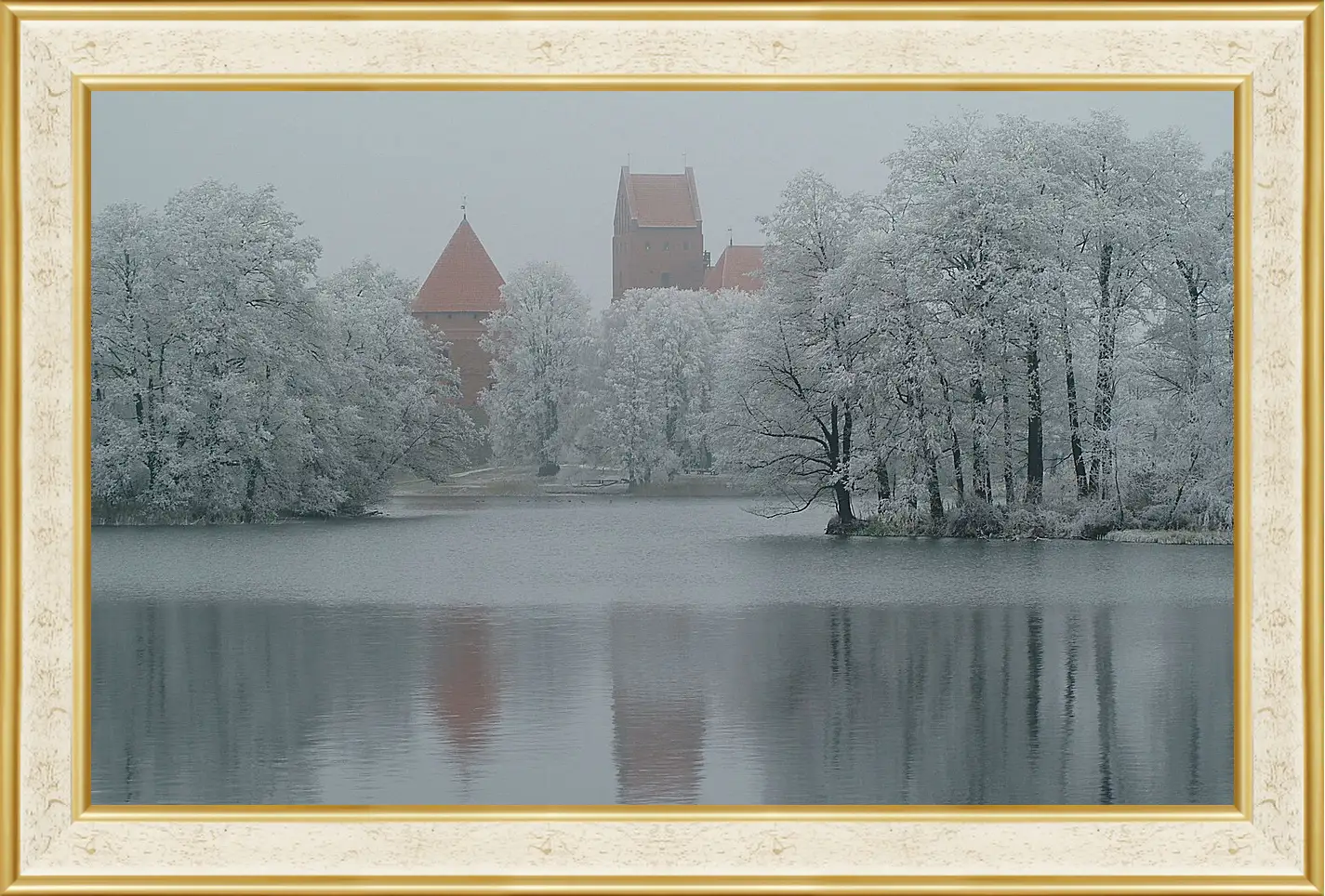 Картина в раме - Зима