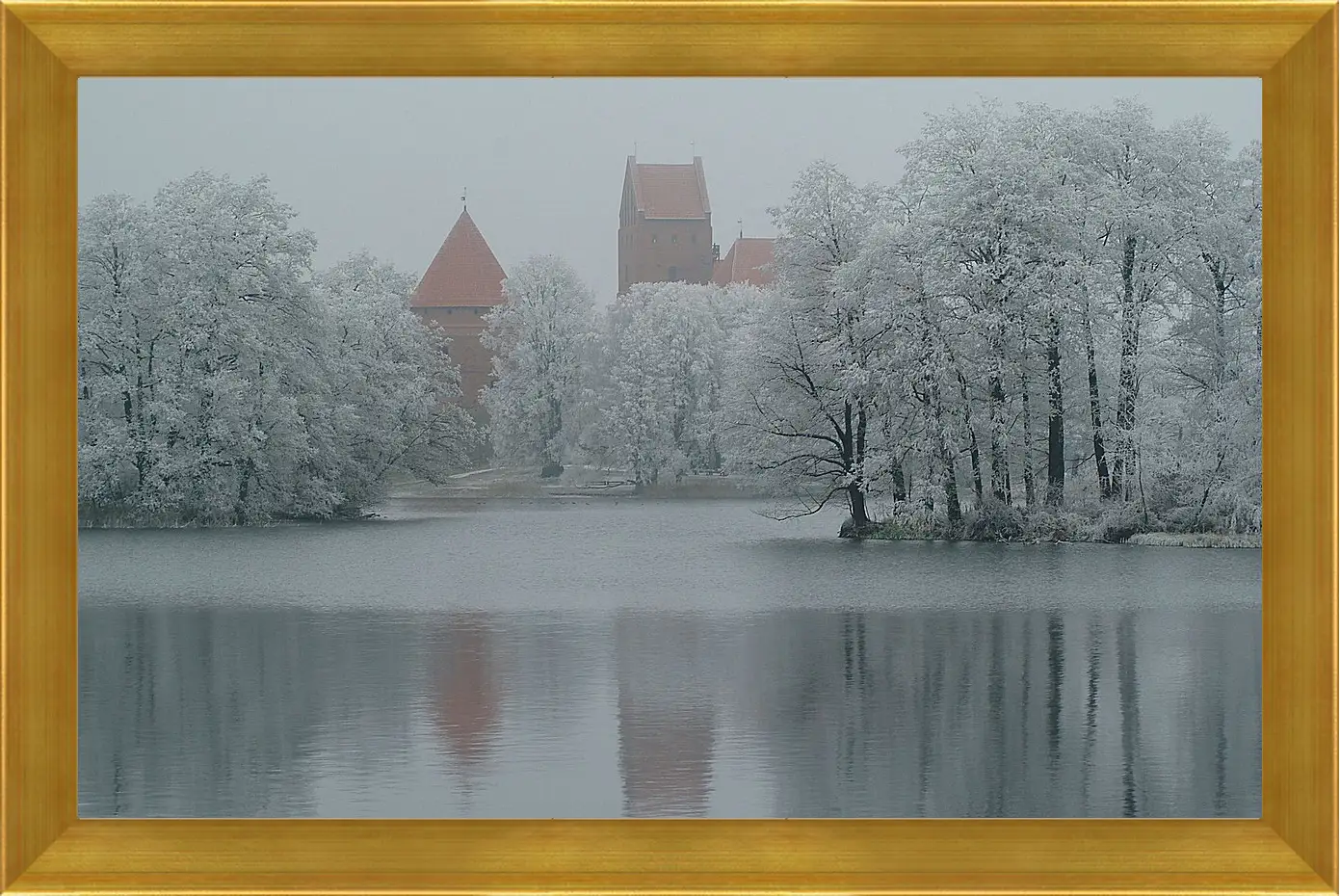 Картина в раме - Зима