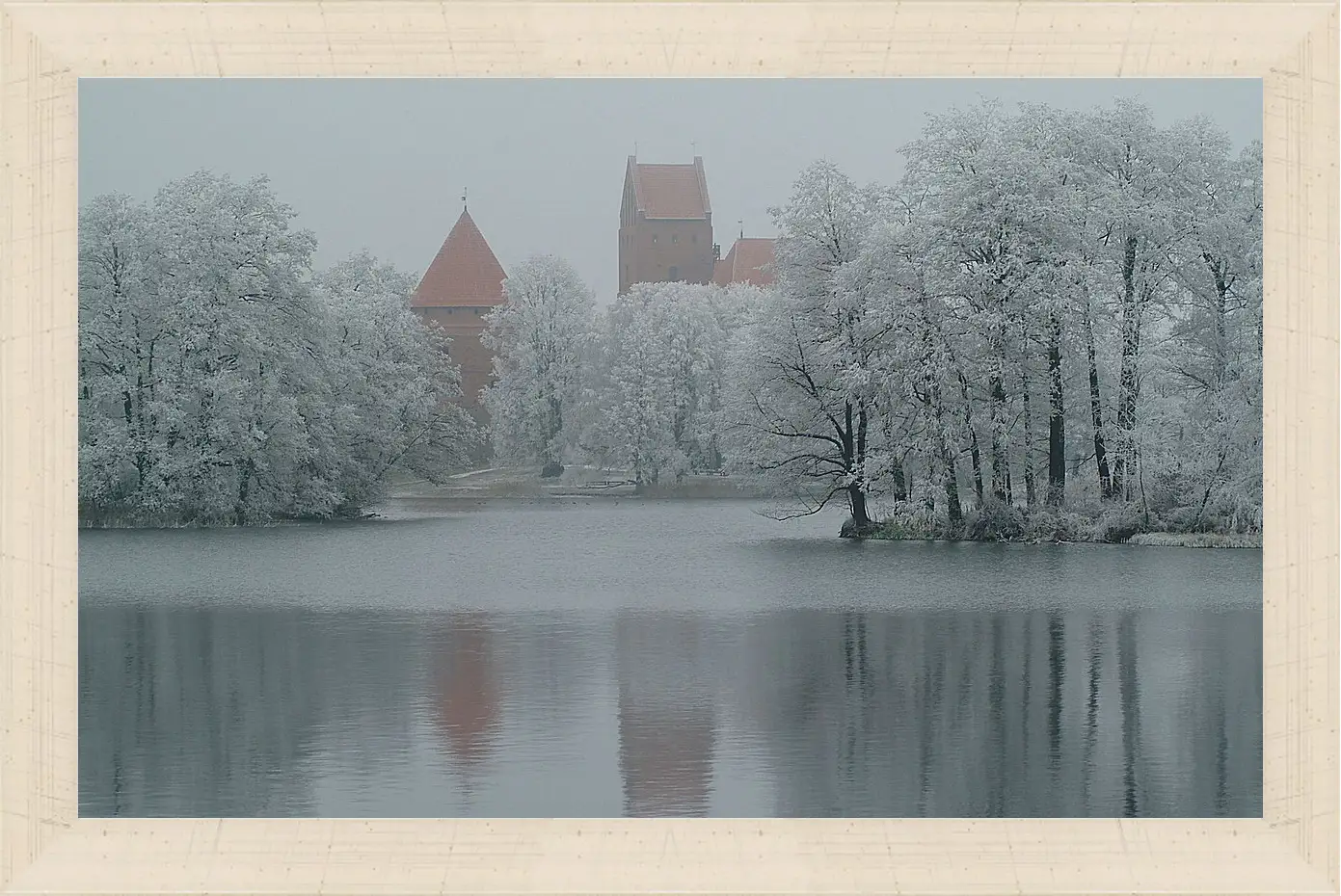 Картина в раме - Зима