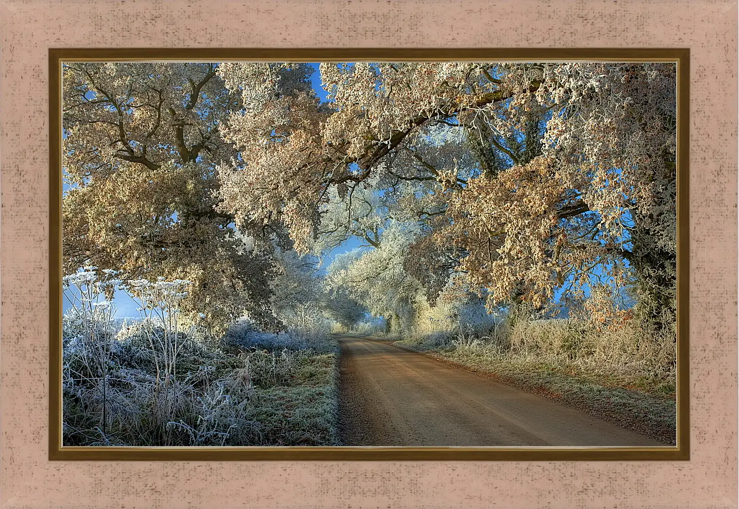 Картина в раме - Зима