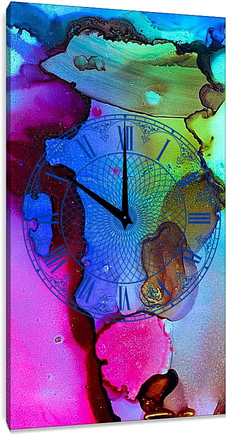 Часы картина - Абстракция
