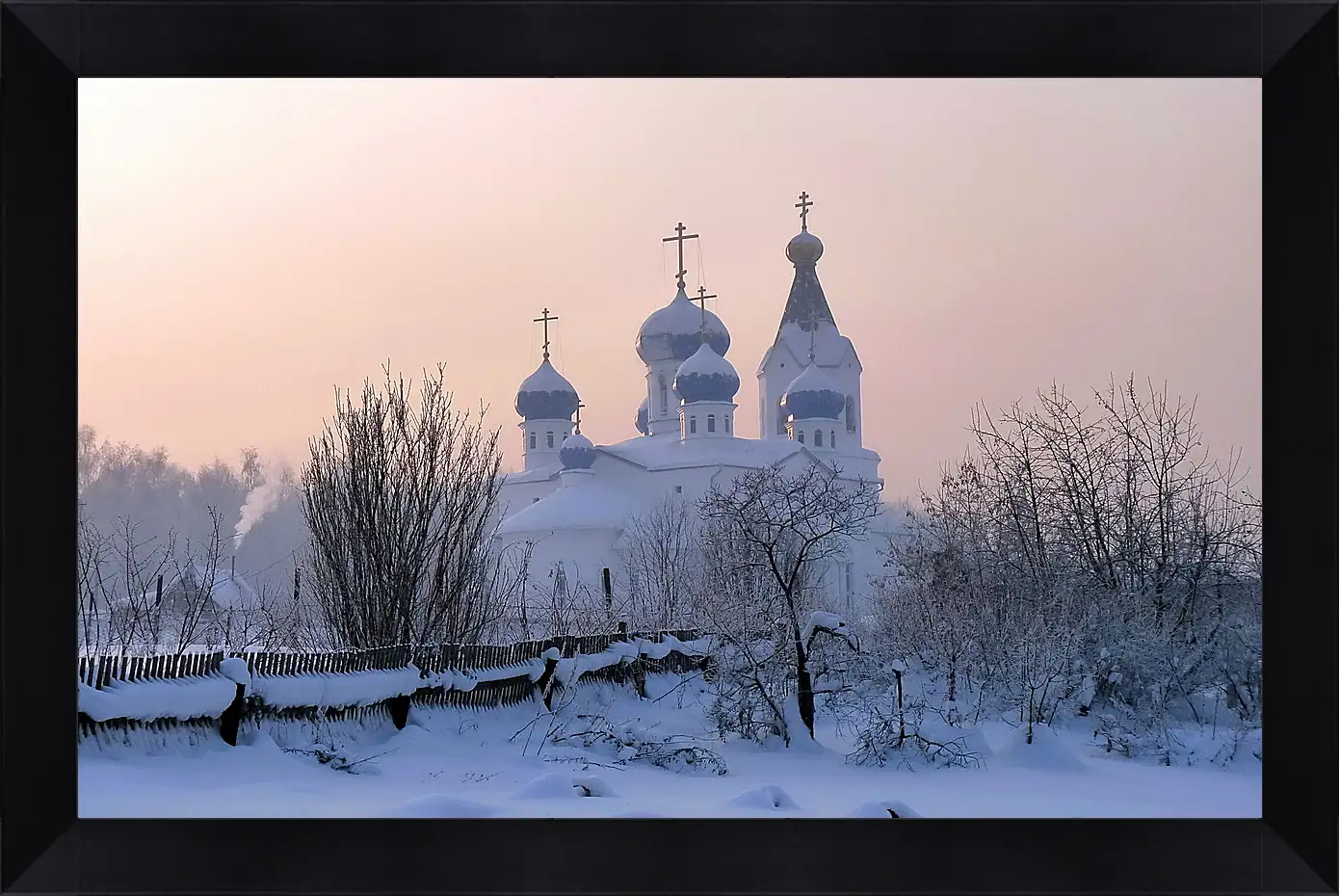 Картина в раме - Зима