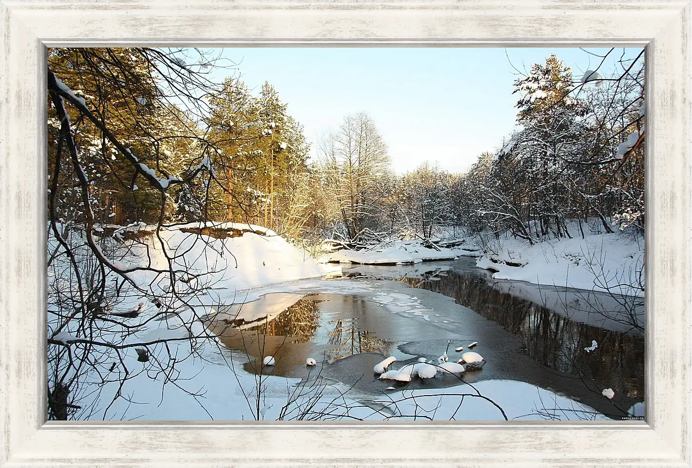 Картина в раме - Зима