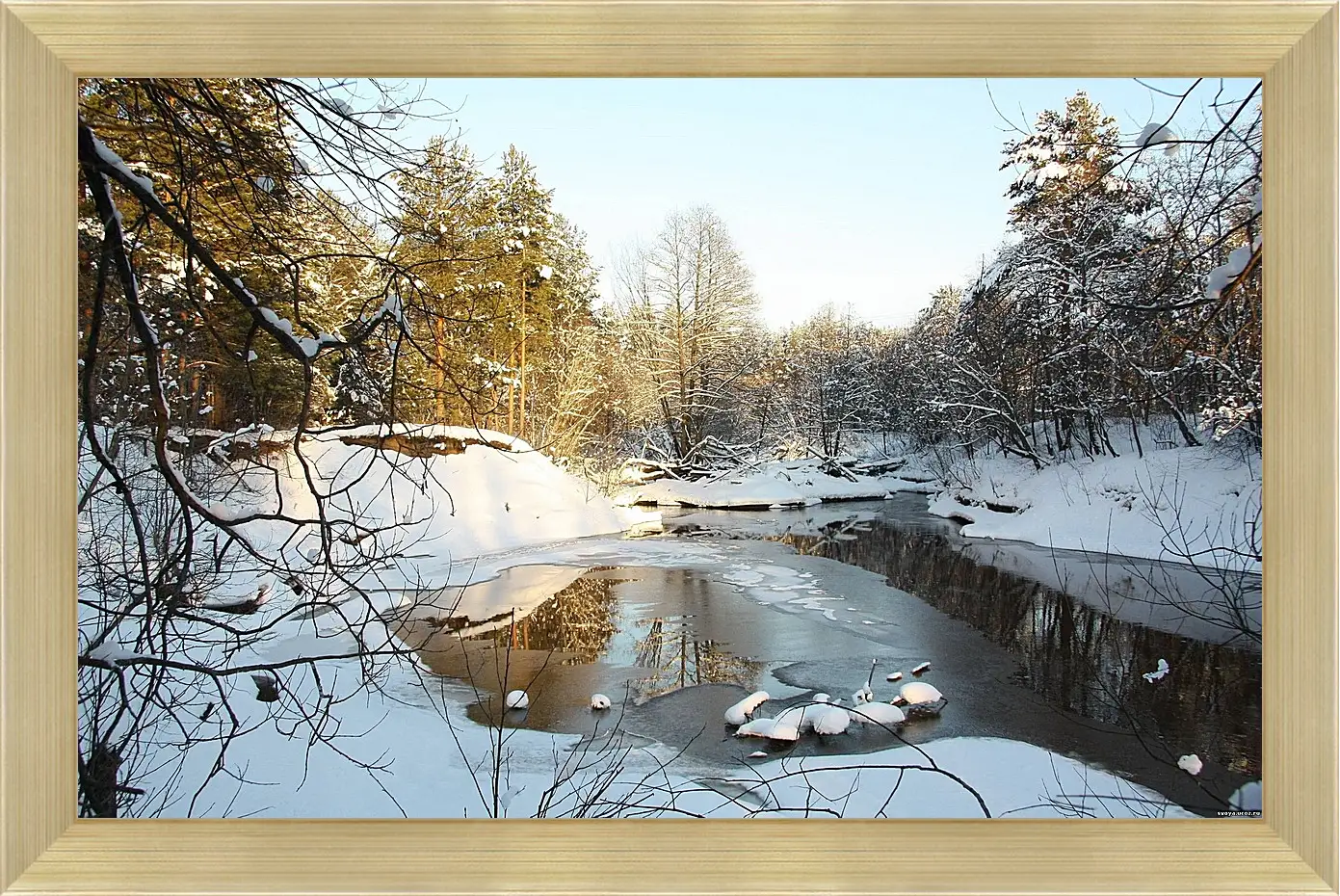 Картина в раме - Зима