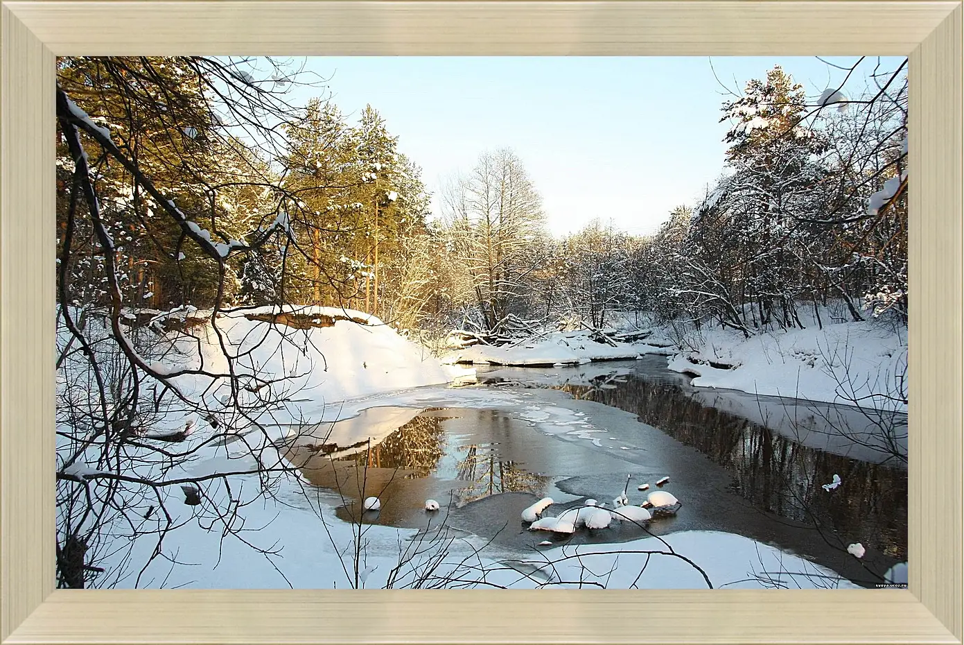 Картина в раме - Зима