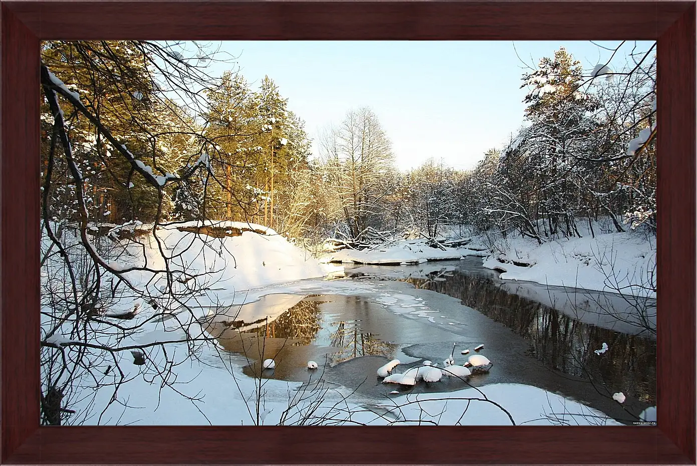 Картина в раме - Зима